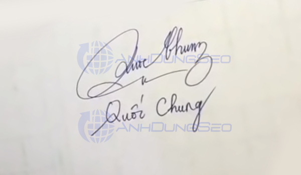 Chữ ký đẹp tên Quốc Chung