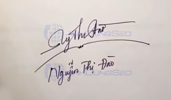 Chữ ký đẹp tên Nguyễn Thị Đào
