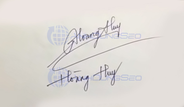 Chữ ký đẹp tên Hoàng Huy