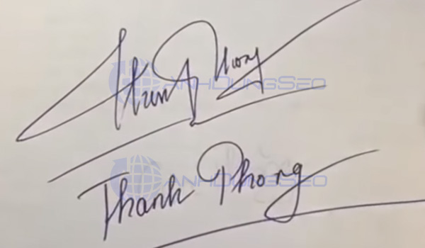 Chữ ký tên Thanh Phong